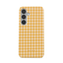 Tuscan Sun - Yellow Plaid Samsung Galaxy S24 Case 5