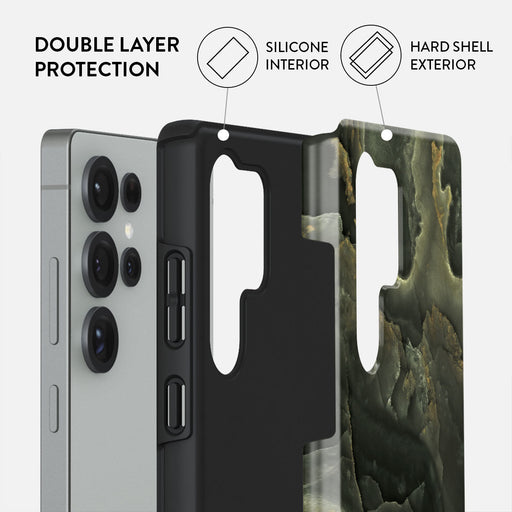 Misty Forest - Green Marble Samsung Galaxy S25 Ultra Case 2