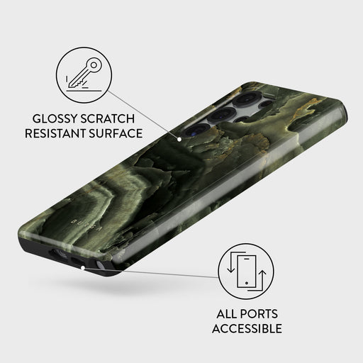 Misty Forest - Green Marble Samsung Galaxy S25 Ultra Case 3