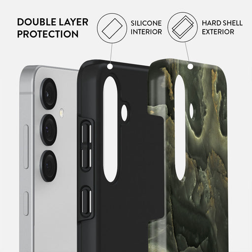 Misty Forest - Green Marble Samsung Galaxy S25 Plus Case 2
