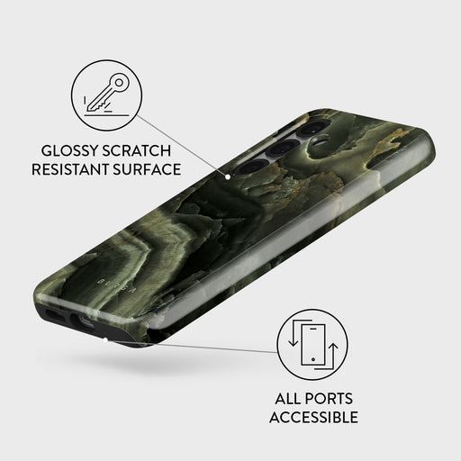 Misty Forest - Green Marble Samsung Galaxy S25 Plus Case 3