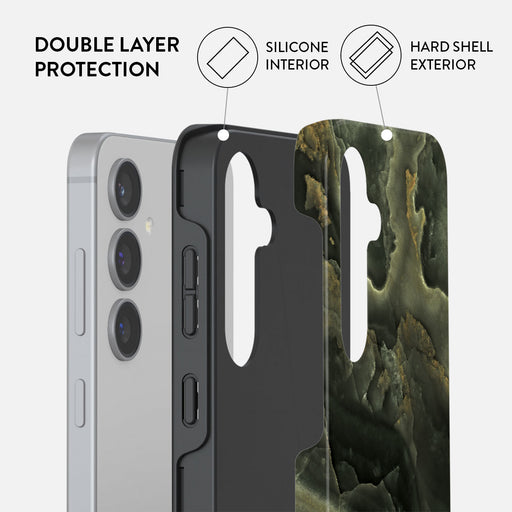 Misty Forest - Green Marble Samsung Galaxy S24 Case 6