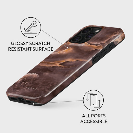 Fire Wood - Brown Marble iPhone 15 Pro Case 7