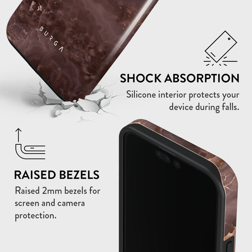 Fire Wood - Brown Marble iPhone 15 Pro Case 8