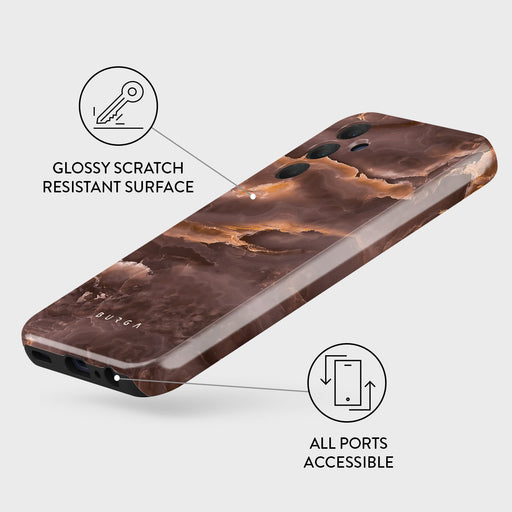 Fire Wood - Brown Marble Samsung Galaxy A15 4G / 5G Case 3