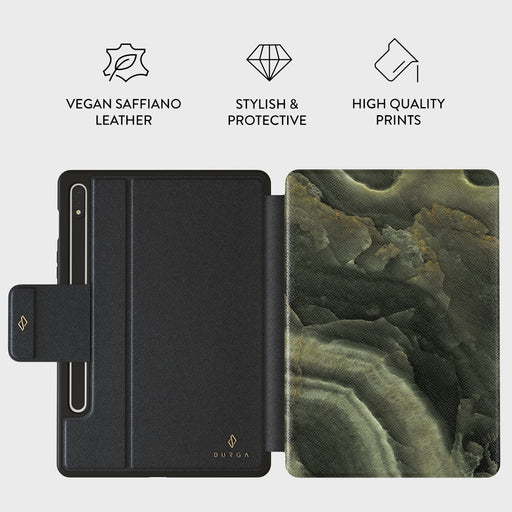 Misty Forest - Green Marble Samsung Galaxy Tab S9 Case 2