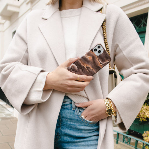 Fire Wood - Brown Marble iPhone 15 Pro Case 29