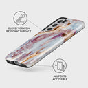 Frozen Leaves - Cute Marble Samsung Galaxy S22 Case 7
