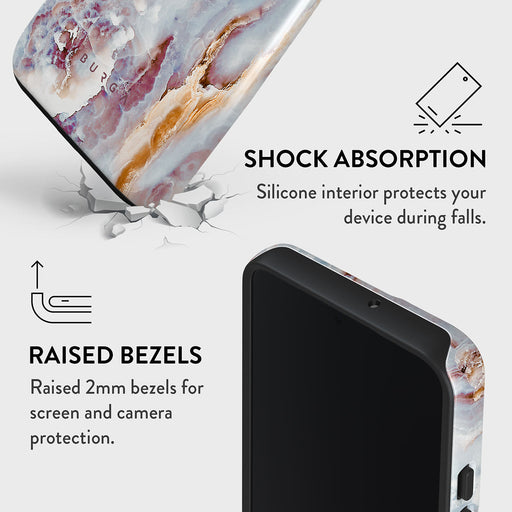 Frozen Leaves - Cute Marble Samsung Galaxy S22 Case 8