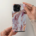 Frozen Leaves - Cute Marble Samsung Galaxy S22 Case 24