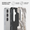 Snowstorm - Grey Marble Samsung Galaxy S24 Plus Case 6