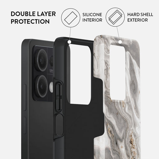 Snowstorm - Grey Marble Xiaomi Redmi Note 13 5G Case 2