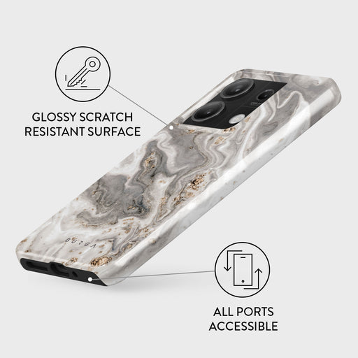 Snowstorm - Grey Marble Xiaomi Redmi Note 13 5G Case 3