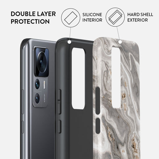 Snowstorm - Grey Marble Xiaomi 12T Pro Case 2