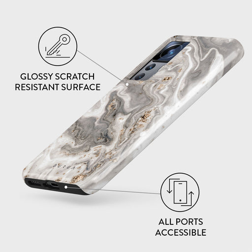 Snowstorm - Grey Marble Xiaomi 12T Pro Case 3