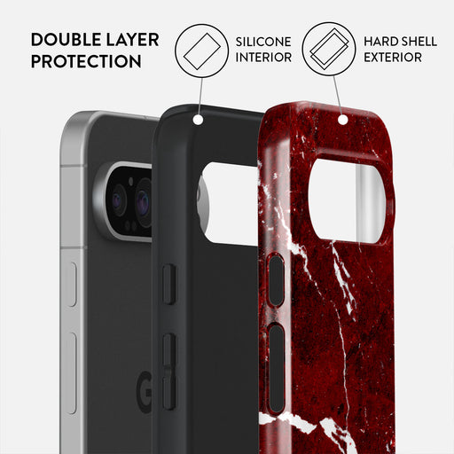 Iconic Red Ruby - Marble Google Pixel 9 Pro XL Case 2