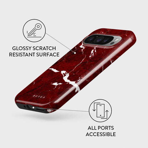 Iconic Red Ruby - Marble Google Pixel 9 Pro XL Case 3