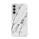 Satin White - Marble Samsung Galaxy S22 Plus Case 1