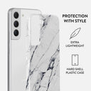 Satin White - Marble Samsung Galaxy S22 Plus Case 2