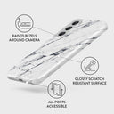 Satin White - Marble Samsung Galaxy S22 Plus Case 3