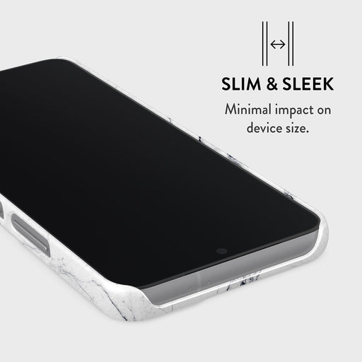 Satin White - Marble Samsung Galaxy S22 Plus Case 4