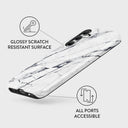 Satin White - Marble Samsung Galaxy A55 Case 3