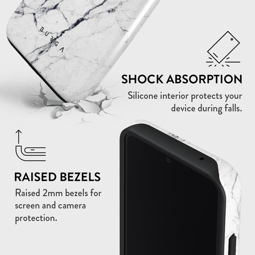 Satin White - Marble Samsung Galaxy A55 Case 4