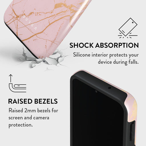 Peachy Gold - Pink Marble Samsung Galaxy A25 Case 4