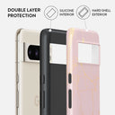 Peachy Gold - Pink Marble Google Pixel 8 Pro Case 2