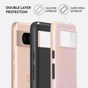 Peachy Gold - Pink Marble Google Pixel 8 Case 2