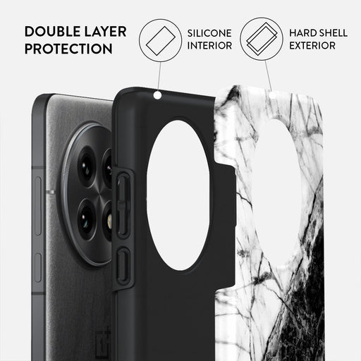 Fatal Contradiction - Black & White Marble OnePlus 13 Case 2