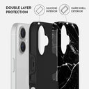 Noir Origin - Black Marble iPhone 16 Case 2
