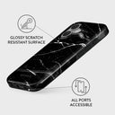 Noir Origin - Black Marble iPhone 16 Case 3