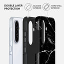Noir Origin - Black Marble Samsung Galaxy A36 5G Case 2