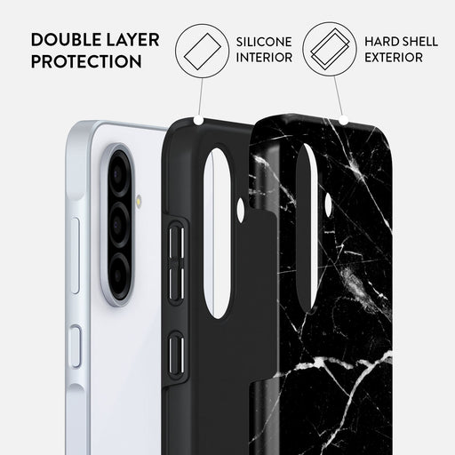 Noir Origin - Black Marble Samsung Galaxy A36 5G Case 2