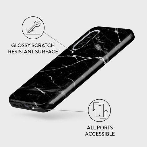 Noir Origin - Black Marble Samsung Galaxy A36 5G Case 3