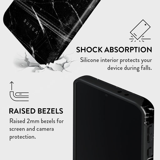 Noir Origin - Black Marble Samsung Galaxy A36 5G Case 4