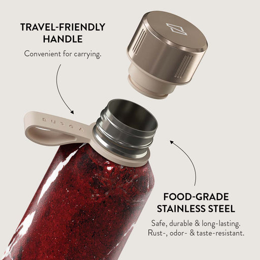 Iconic Red Ruby - Marble Water Bottle 4