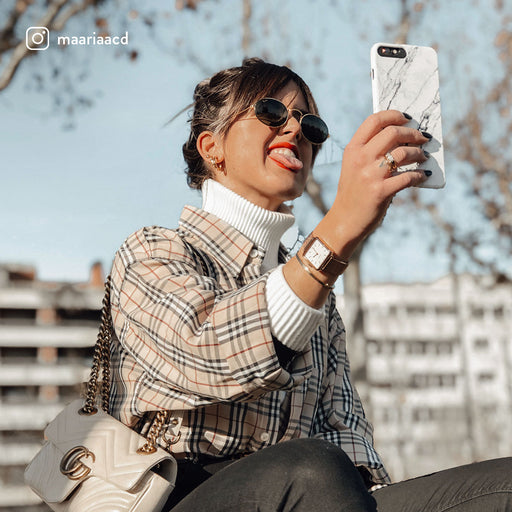 Satin White - Marble Samsung Galaxy Z Fold 4 Case 22