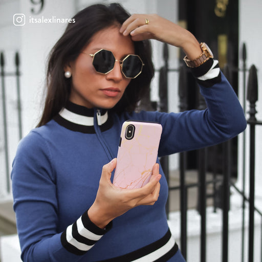 Peachy Gold - Pink Marble Samsung Galaxy A25 Case 5
