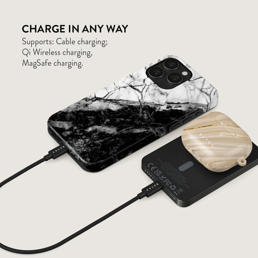 Fatal Contradiction - Black & White Marble Magnetic Power Bank 4