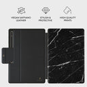 Noir Origin - Black Marble Samsung Galaxy Tab S9 Ultra Case 2