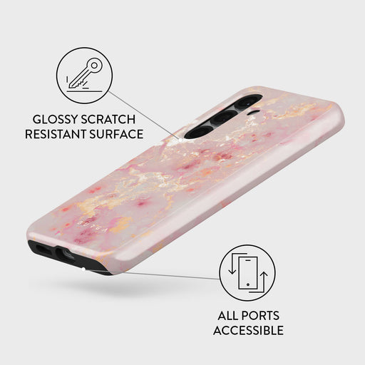 Golden Coral - Pink Samsung Galaxy S25 Case 3