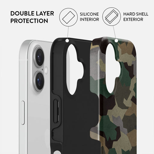 Tropical Green Camo - iPhone 16 Case 2