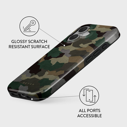 Tropical Green Camo - iPhone 16 Case 3