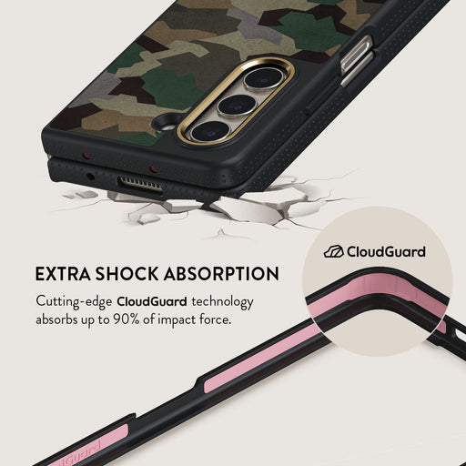 Tropical Green Camo - Samsung Galaxy Z Fold 5 Case 3