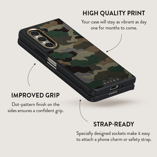 Tropical Green Camo - Samsung Galaxy Z Fold 5 Case 5