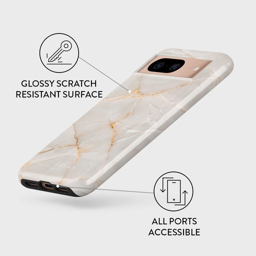 Vanilla Sand - Marble Google Pixel 8 Case 3
