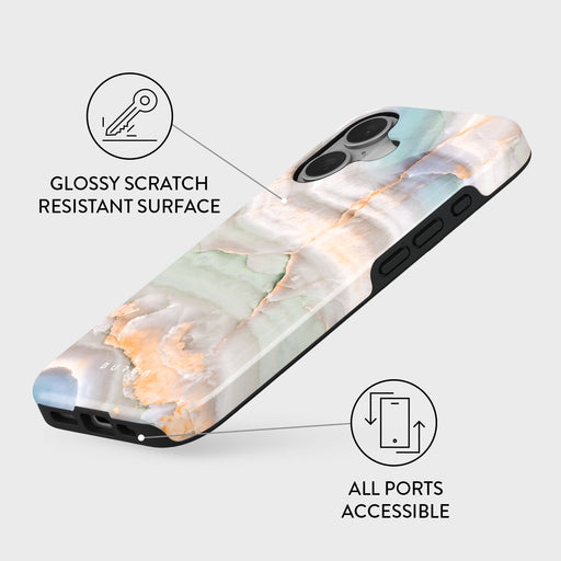 Pastel Hues - Colorful Marble iPhone 16 Case 3