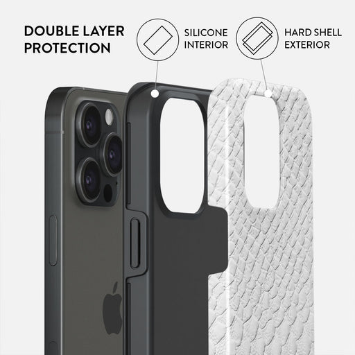 Glacial Desert - White Snakeskin iPhone 15 Pro Case 6